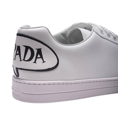 mens prada white shoes|Prada flat heel shoes.